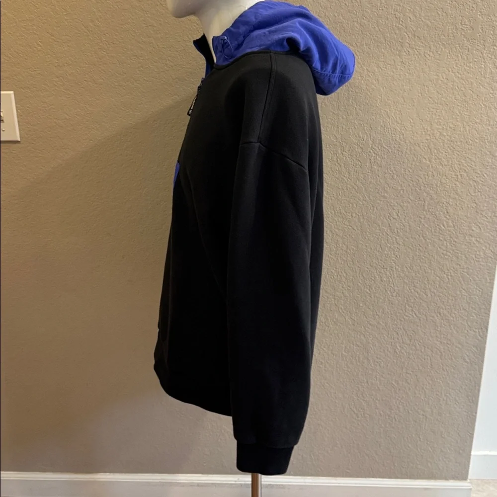 Adidas Adventure Black Hoodie with Blue‎ Patch
